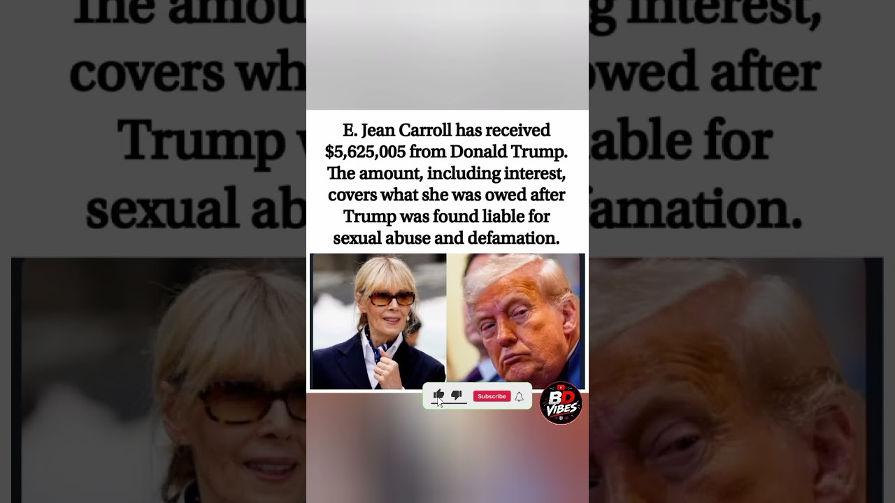 *TRUMP PAYS E. JEAN CARROLL $5.6M AFTER COURT RULING*#shots #viral #trending