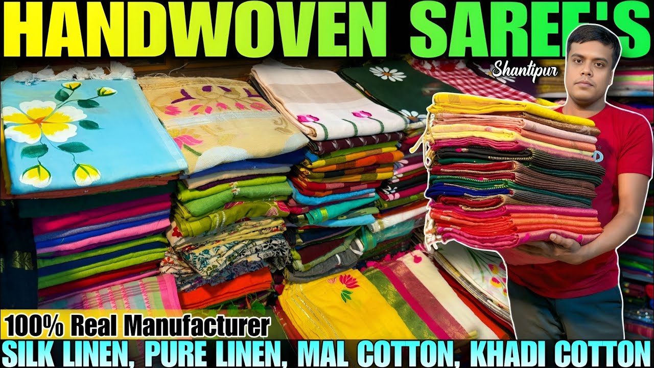 Pure Silk Linen, Pure Linen, Pure  Mal Cotton, Mercerised Cotton, Khadi Cotton Saree Manufacturer 🔥