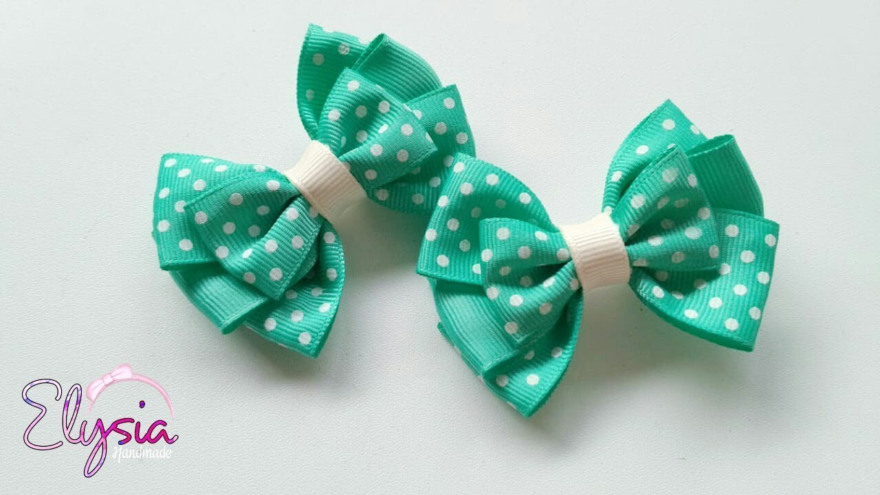 laço Mini Polkadot — Ribbon Bow — DIY by Elysia Handmade