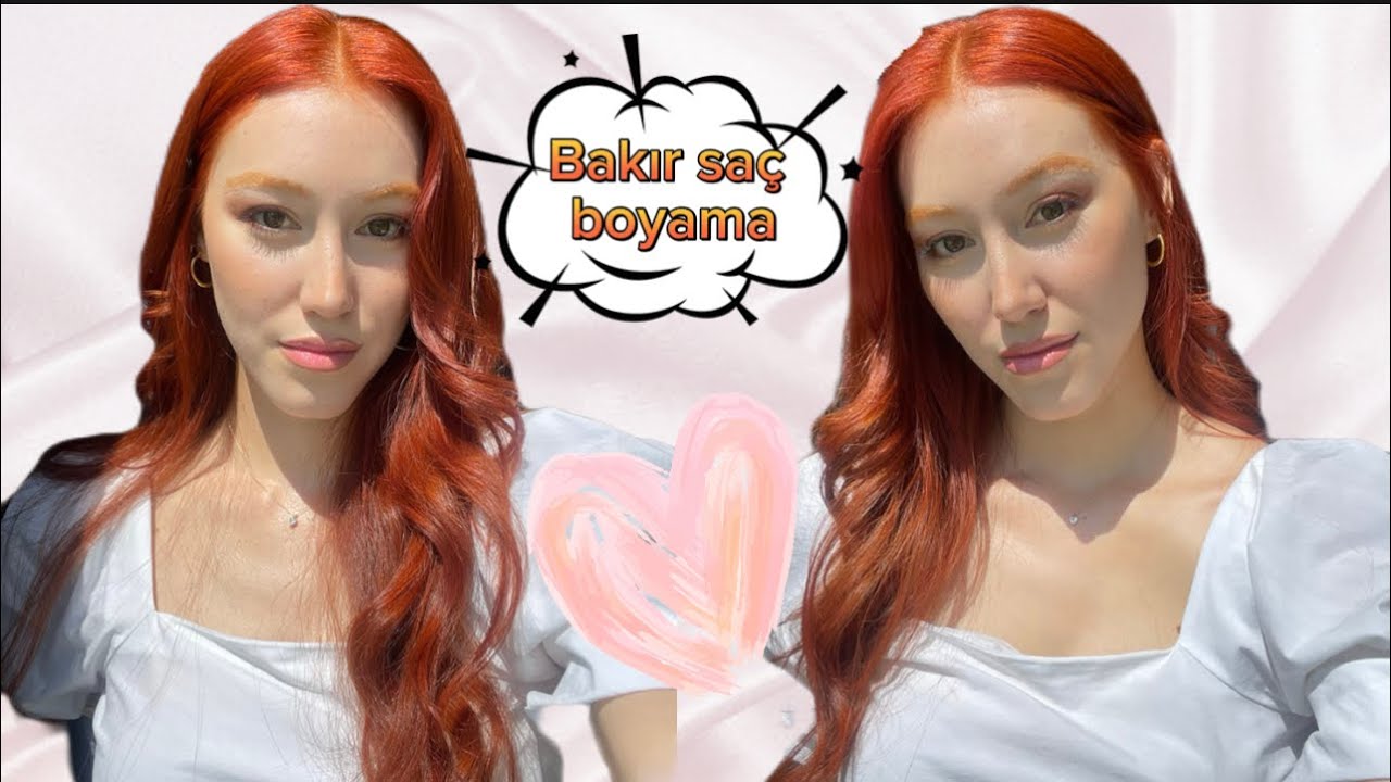 Bakır saç boyama…🖌️👩‍🦰 | Kaşlarımın rengini açtım