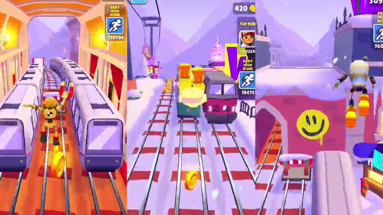 Subway Surfers 3 Screen Ultimate Focus Run 🚆🔥 | Triple Screen Extreme Gameplay