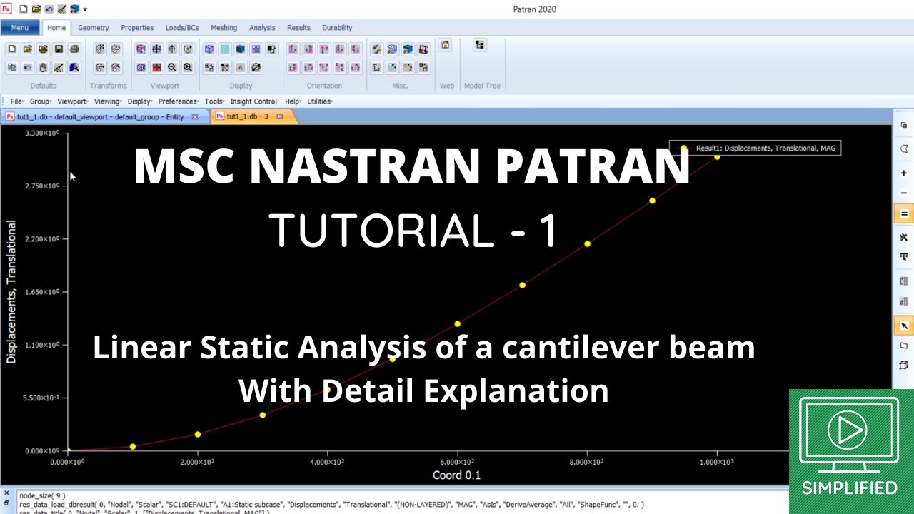 MSC Nastran Patran Tutorial  1 Cantilever beam LSA