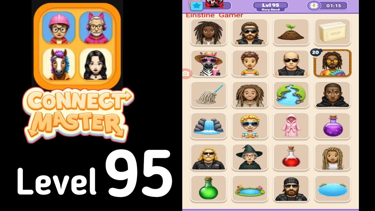 Connect Master Match Puzzle level 95 very hard Guide Walkthrough Solution