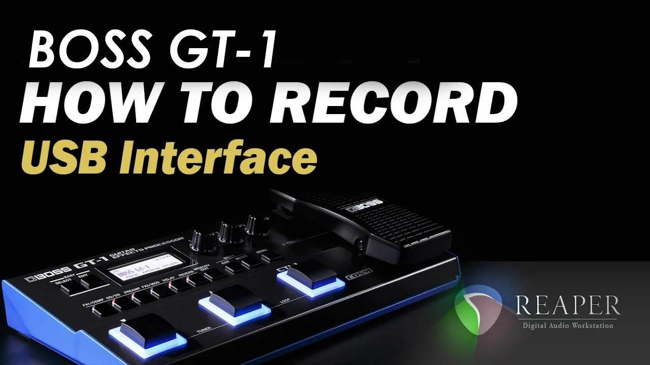 BOSS GT1 How to Direct Record using Multi-Effects as USB Interface