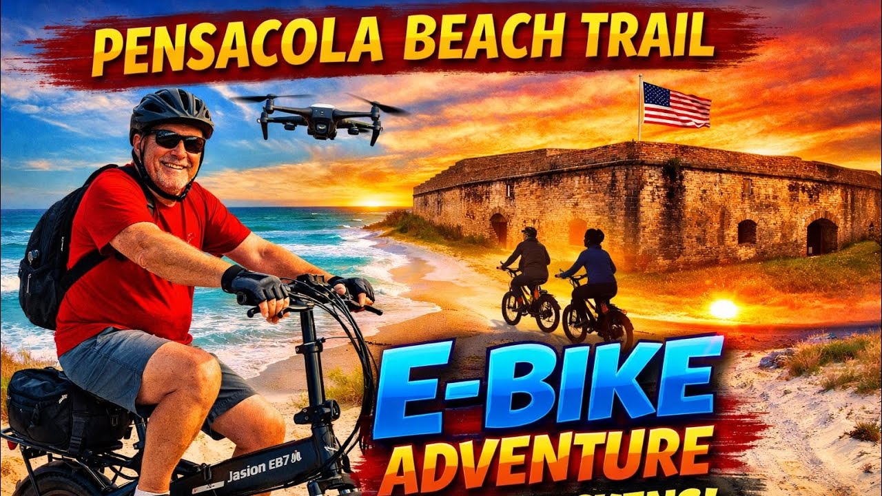 Pensacola Beach Bike Trail E-Bike Ride to Fort Pickens