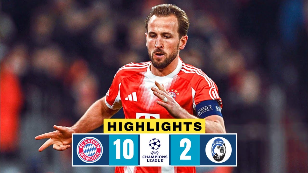 Lennart Karl Goal! Bayern Munich vs Atalanta 10-2 Highlights | Harry Kane Goal | UCL 2025-26