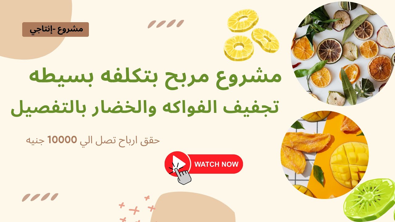 مشروع مربح بتكلفة بسيطة: تجفيف الفواكه والخضار خطوة بخطوة!