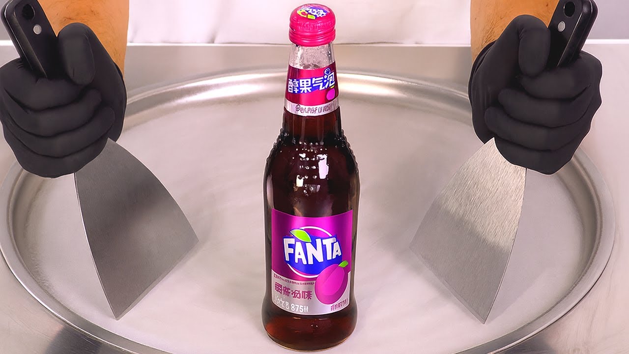 I Made Fanta Plum Into Ice Cream Rolls | ASMR