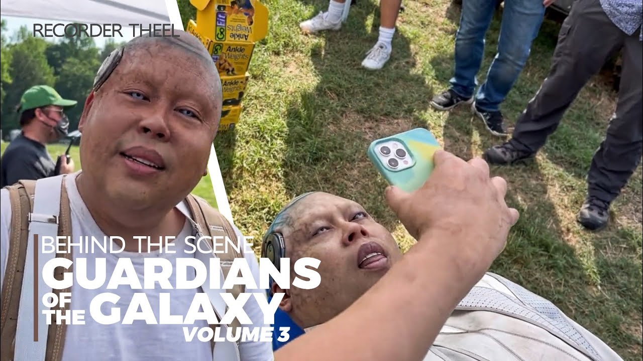Nico Santos checking if iPhone work on his dummy 🤪 BTS | Theel | Guardians of the Galaxy Vol. 3