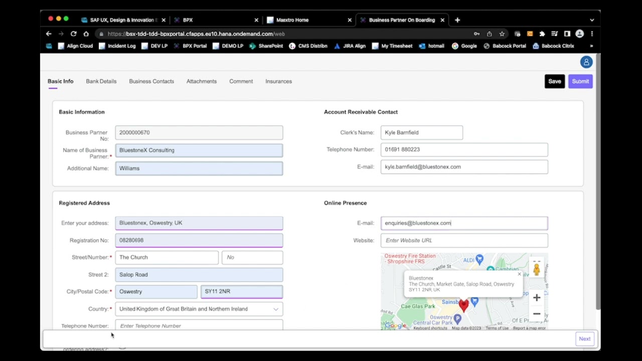 BAU BP Master Data | Maextro Demo