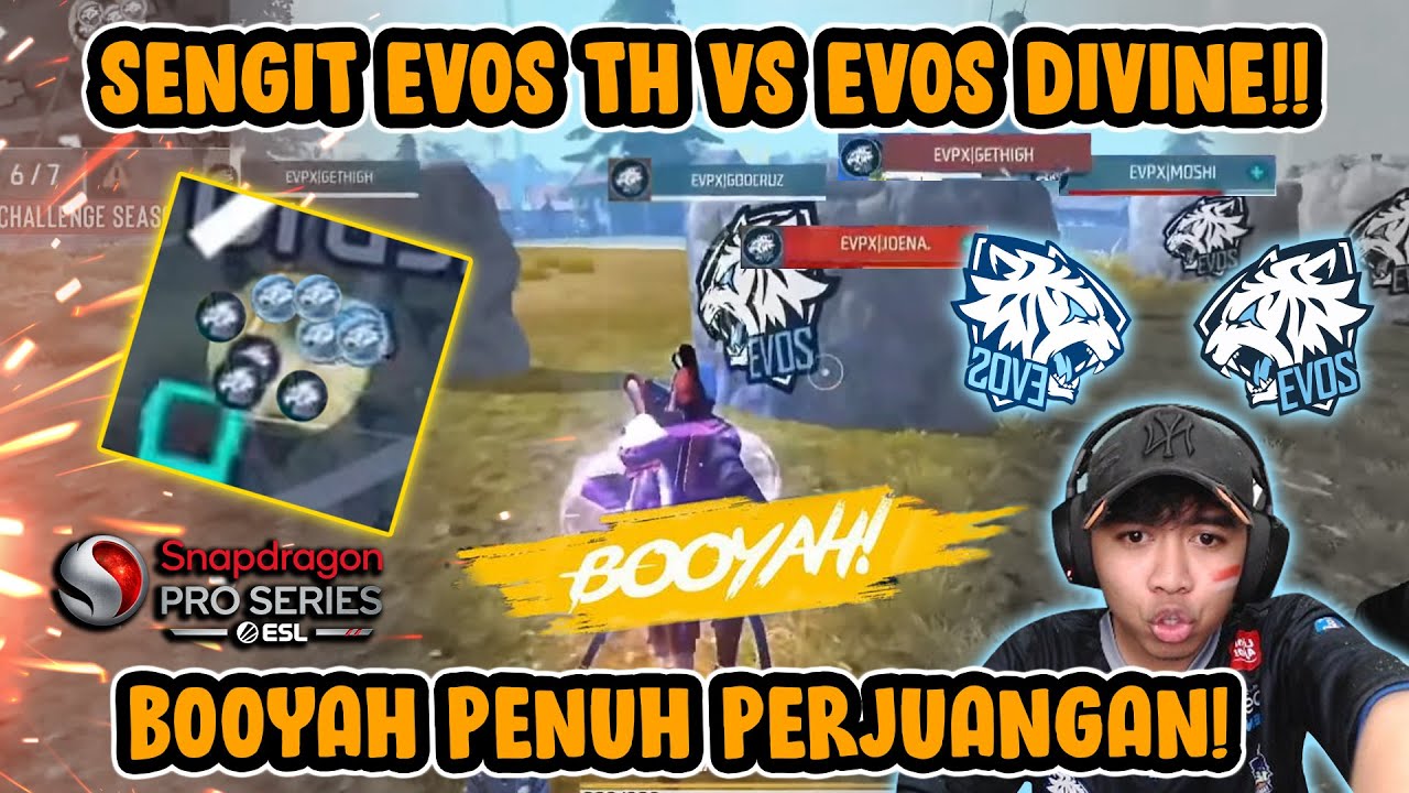 PEREBUTAN BOOYAH EVOS DIVINE VS EVOS TH DI LATEGAME!! DEG DEGAN CUY!!