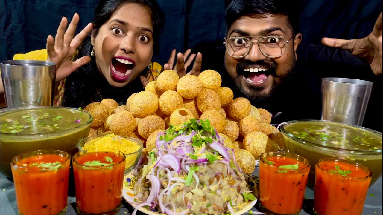 Golgappa😋 testi pani with spicy Chokha 🥵🔥 sweet chutney 🤤👌👌