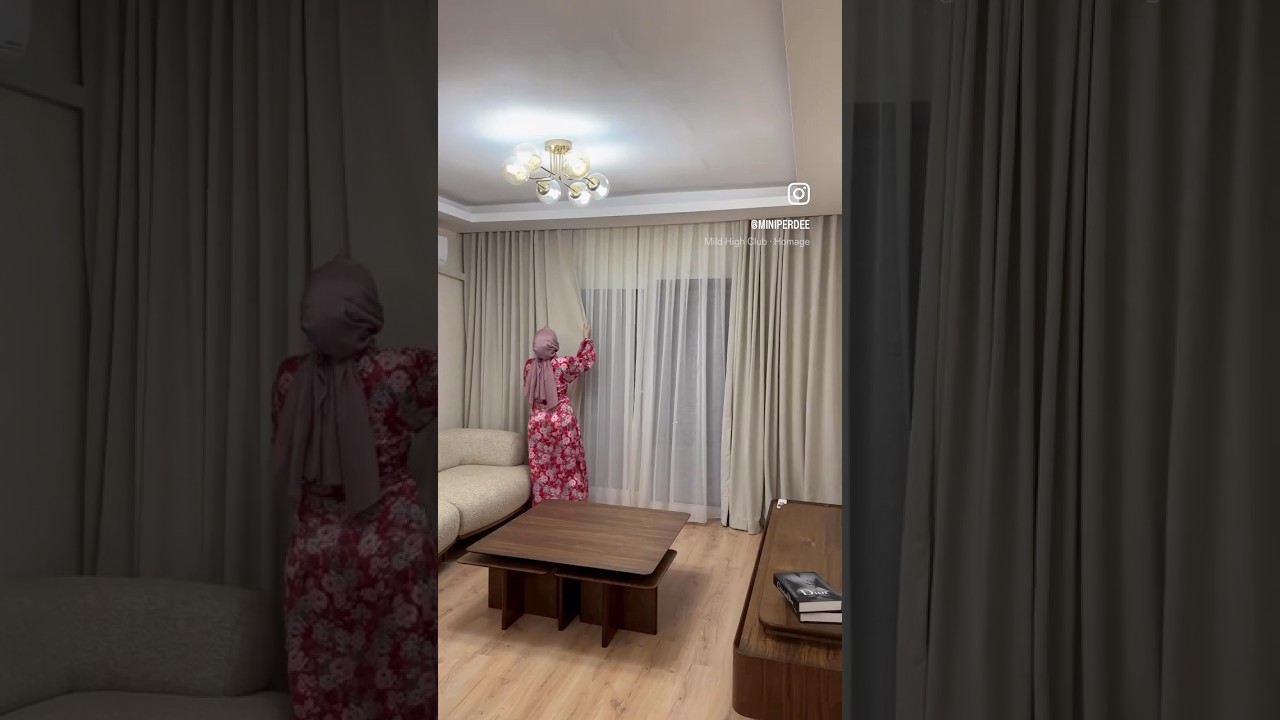 Perdeci mimar kızın bir g&uuml;n&uuml;nden par&ccedil;alar✨🎀🌸 #perdetasarım #perde #curtain #miniperde