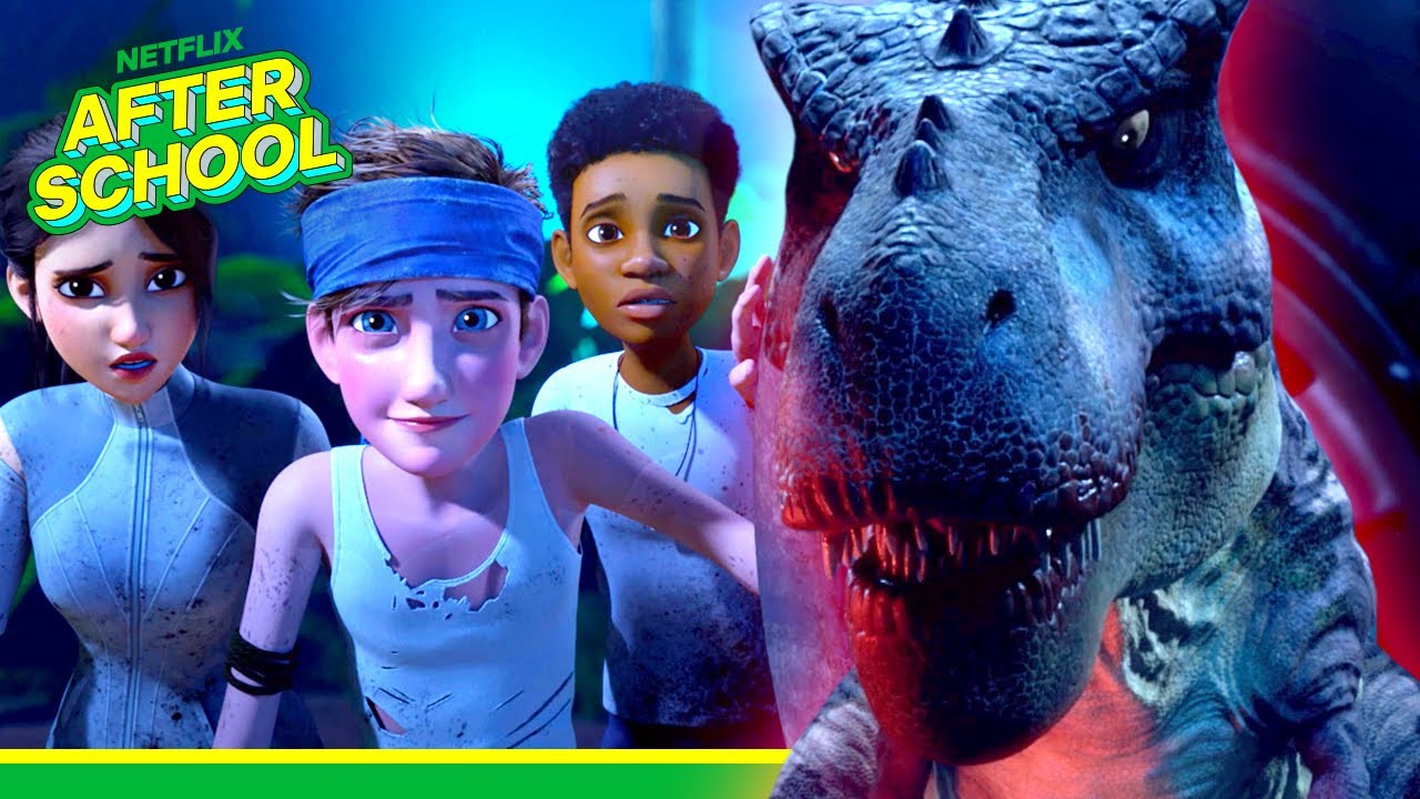Tarbosaurus Rollercoaster Ride! 🎢 | Jurassic World Camp Cretaceous | Netflix Family