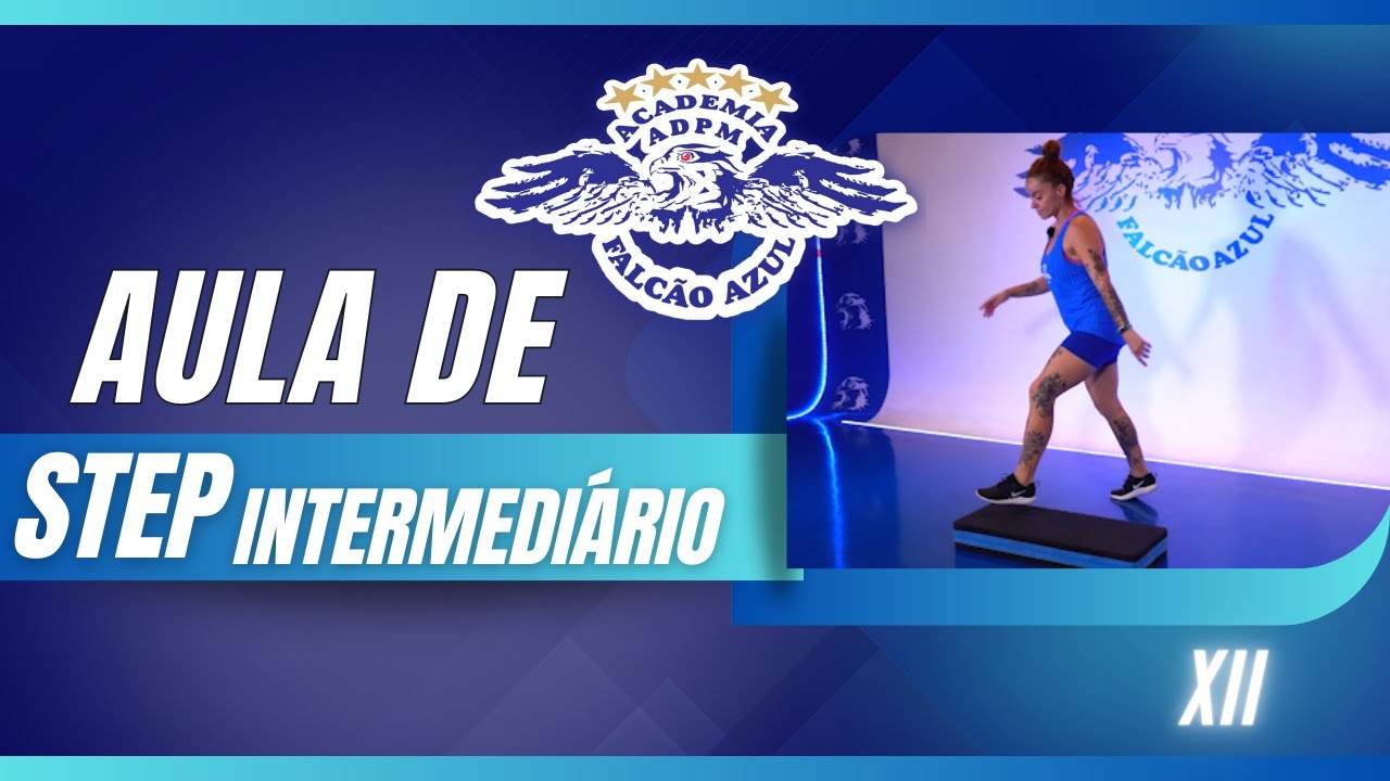 Aula de Step Intermediário - Cardio, Coordenação, Queima, Sessão XII