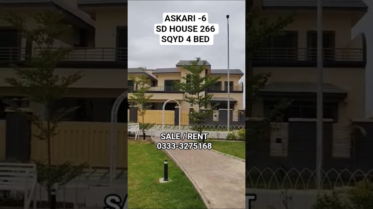 ASKARI-6 SD HOUSE 266 SQYD 4 BED DD FOR SALE/ RENT.#villa#viral #views_viral_video_subscribers_grow