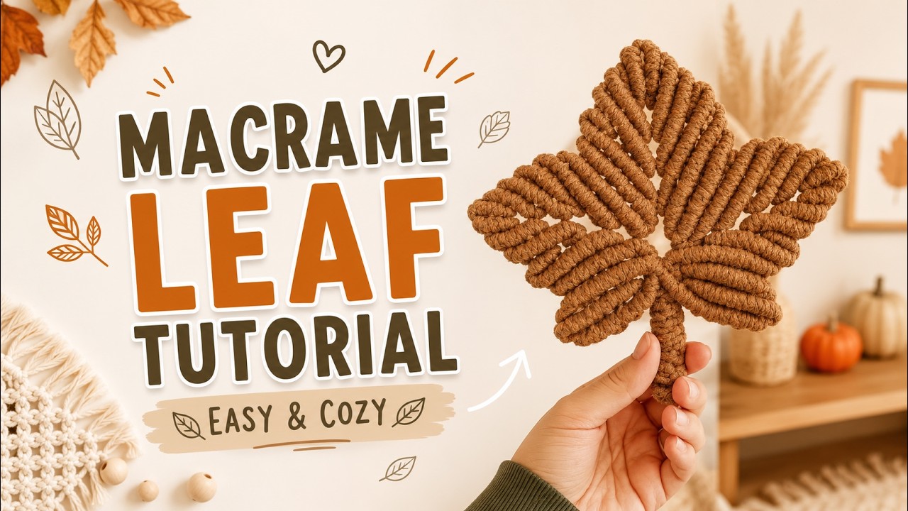 DIY Macrame Autumn Leaf 🍂 | Easy Fall Boho Decor Tutorial