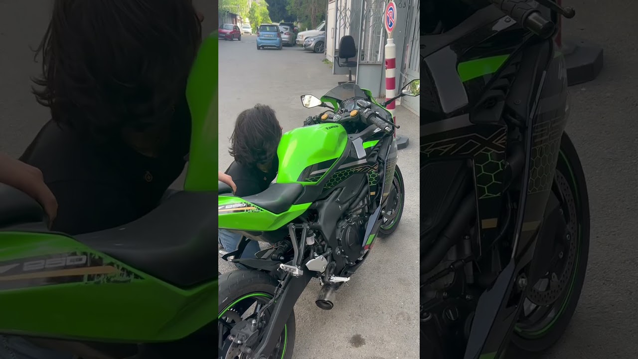Kawasaki ZX25R straight pipe, akrapovic