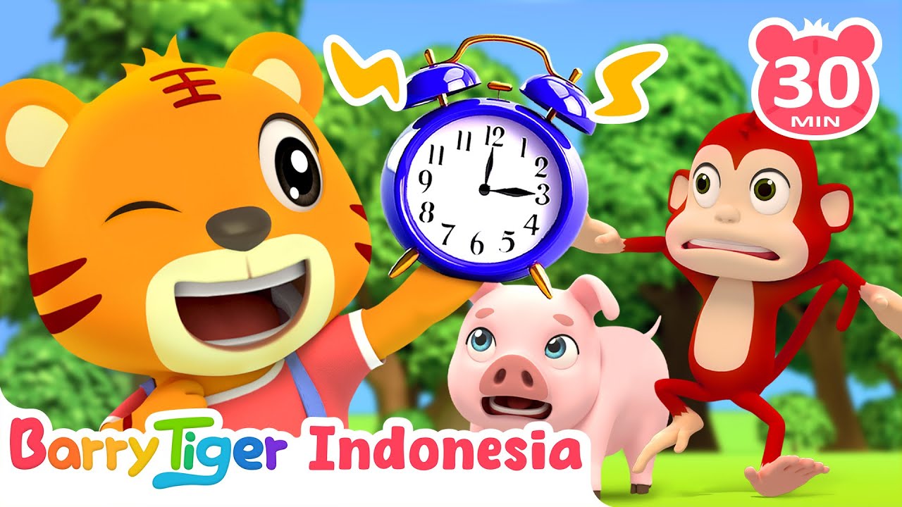 Hickory Dickory Dock ⏰ Lagu Anak Klasik yang Seru! | Lagu Hewan & Lagu Anak | BarryTiger