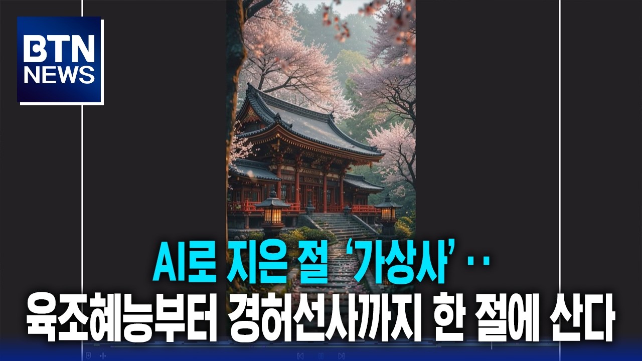 [BTN뉴스] AI로 지은 절 ‘가상사’‥육조혜능부터 경허선사까지 한 절에 산다