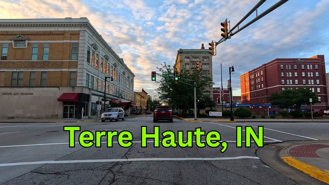 Driving in Terre Haute, IN at Dusk | 4K GoPro 12 Hood Cam