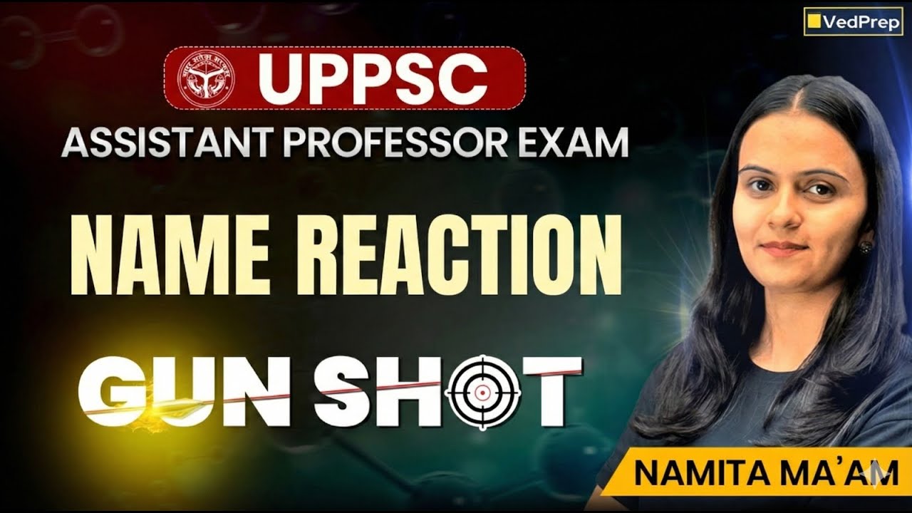 UPPSC Assistant Professor Chemistry | Name Reactions Gun Shot 🎯 | VedPrep Chem Academy