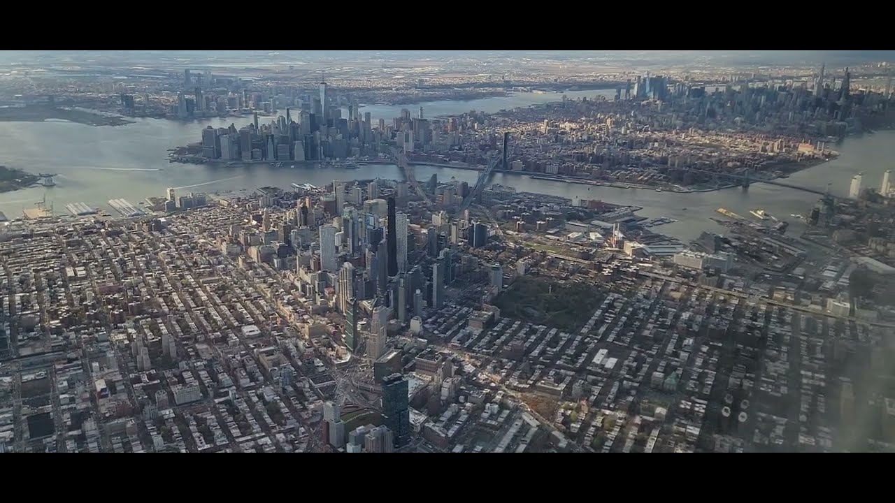 NYC afternoon flyby  & LGA landing