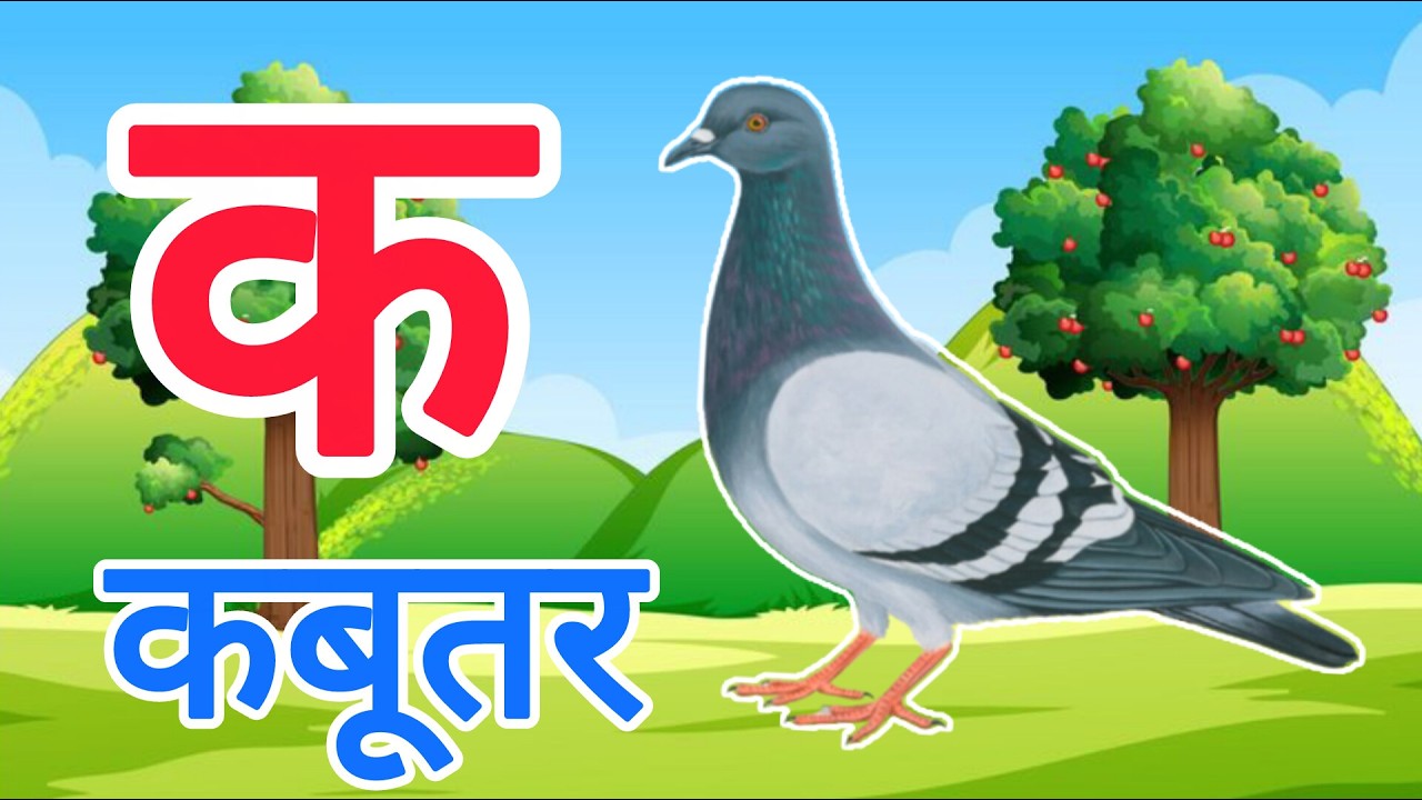 क से कबूतर,अ से अनार a se anaar k se kabutar | Hindi varnmala | ABCD क से कबूतर अ से अनार, for kids