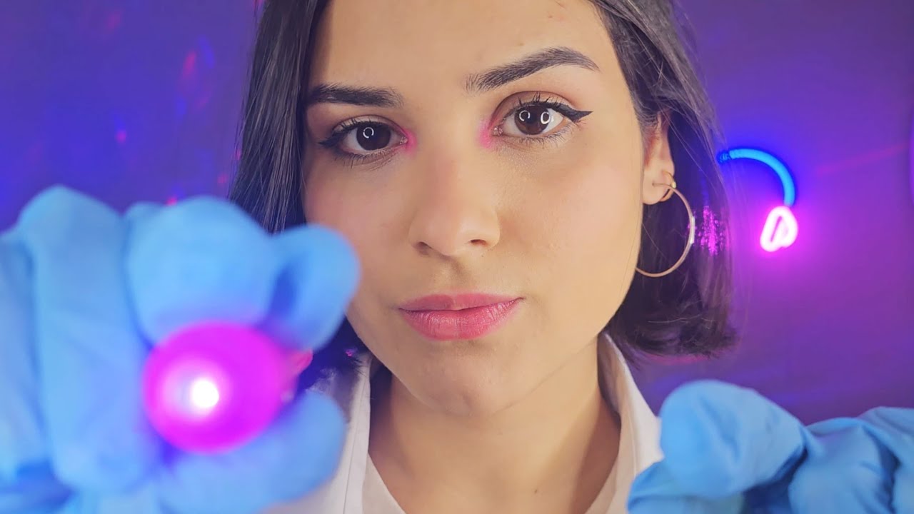 ASMR EXAME DOS NERVOS CRANIANOS👩‍⚕️5 SENTIDOS | Blue Yeti X