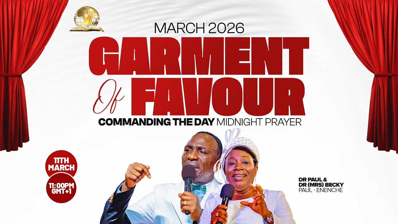 COMMANDING THE DAY MIDNIGHT PRAYER REBROADCAST || MARCH 2026 || GARMENT OF FAVOUR || 12-03-2026