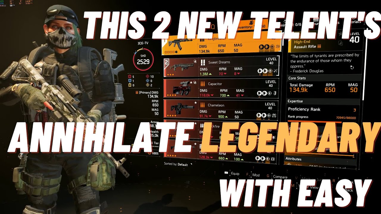THE DIVISION 2 - THIS 2 NEW TALLENTS DESTROYS LEGENDARY TU15