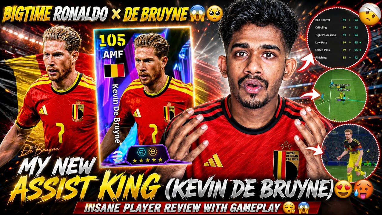MY NEW MAGICIAN😱😍📈106 K.De BRUYNE &times; BIG TIME Ronaldo 💀Deadly Combo in Efootball26 🔥🔥 Player review 💥