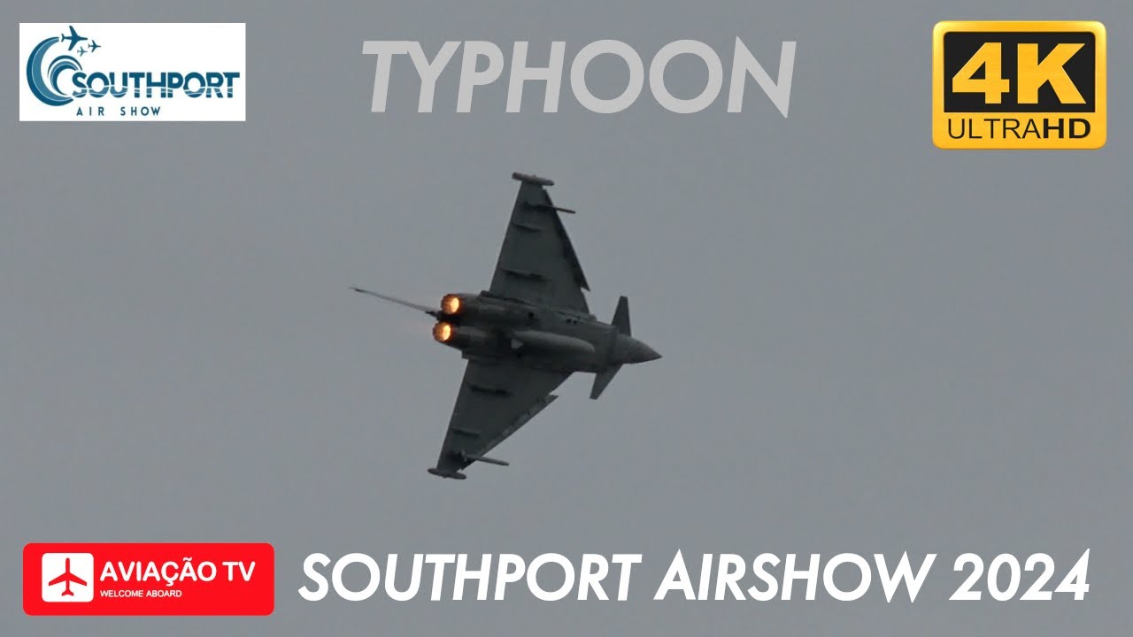 Eurofighter Typhoon FGR4 • Royal Air Force Typhoon Display Team FULL DISPLAY Southport Airshow 2024