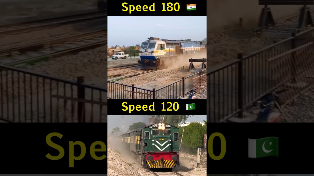 Indian Railways Vs Pakistan Railways Speed Test 😮 #railway #lumafacts #train #railfacts #indvspak
