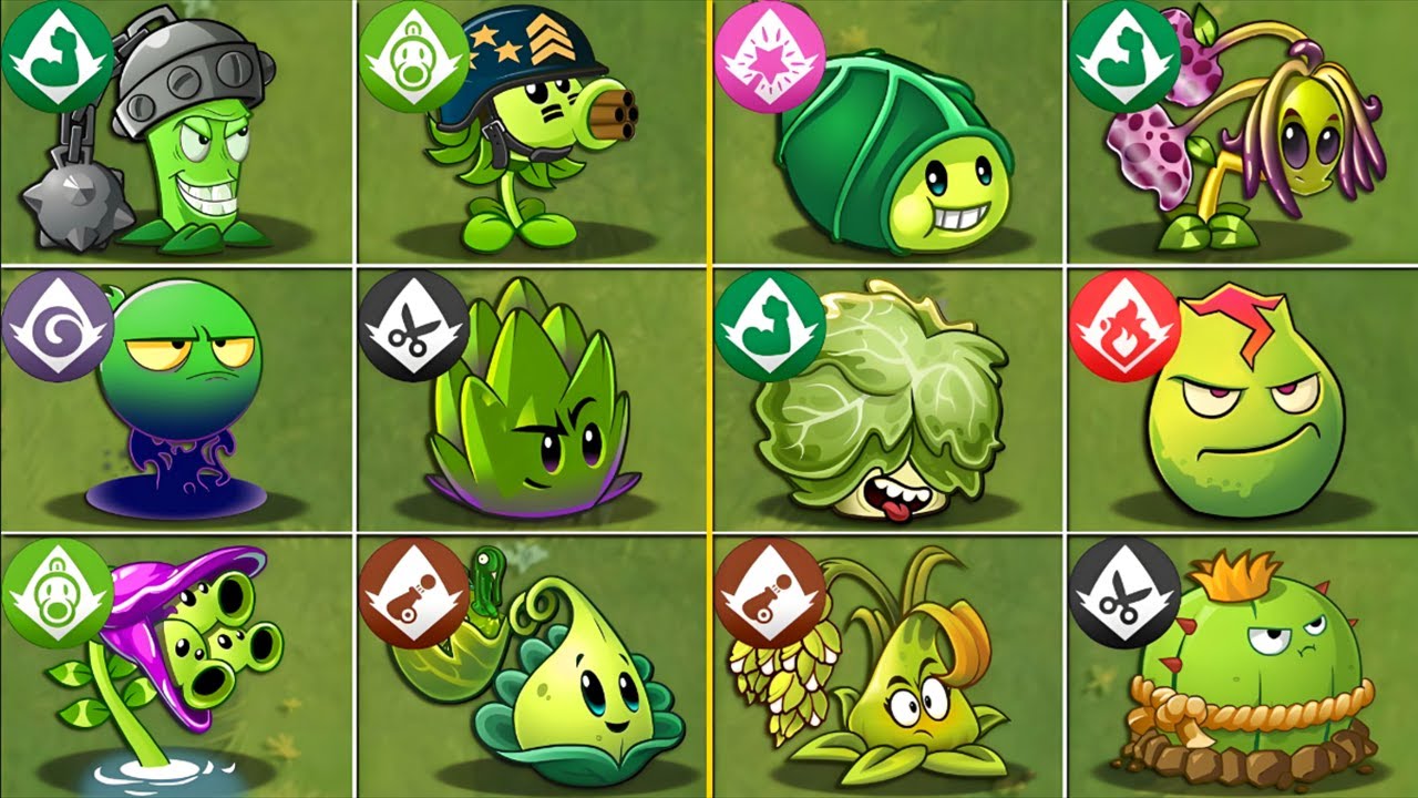 All GREEN Premium Plants Power-Up vs PvZ 2 All Final Bosses Fight! - PvZ 2 Final Boss