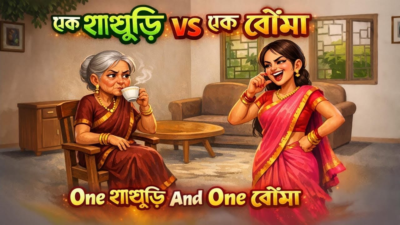Chayer Songe Chini Free | Funny 2d Bengali Cartoon Video | 2d Cartoon Animation