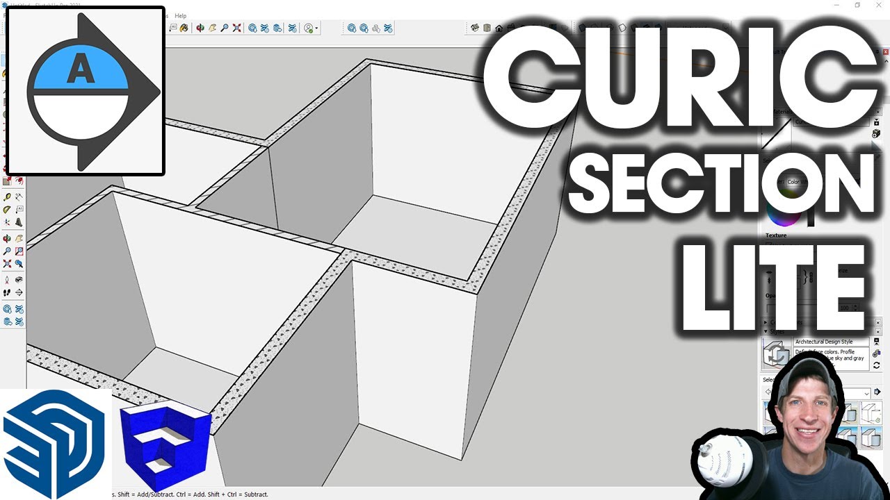 Простая штриховка в SketchUp с помощью Curic Section Lite