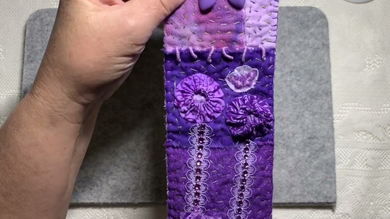 Day 1 of 100 Day Project - Slow Stitched Hearts
