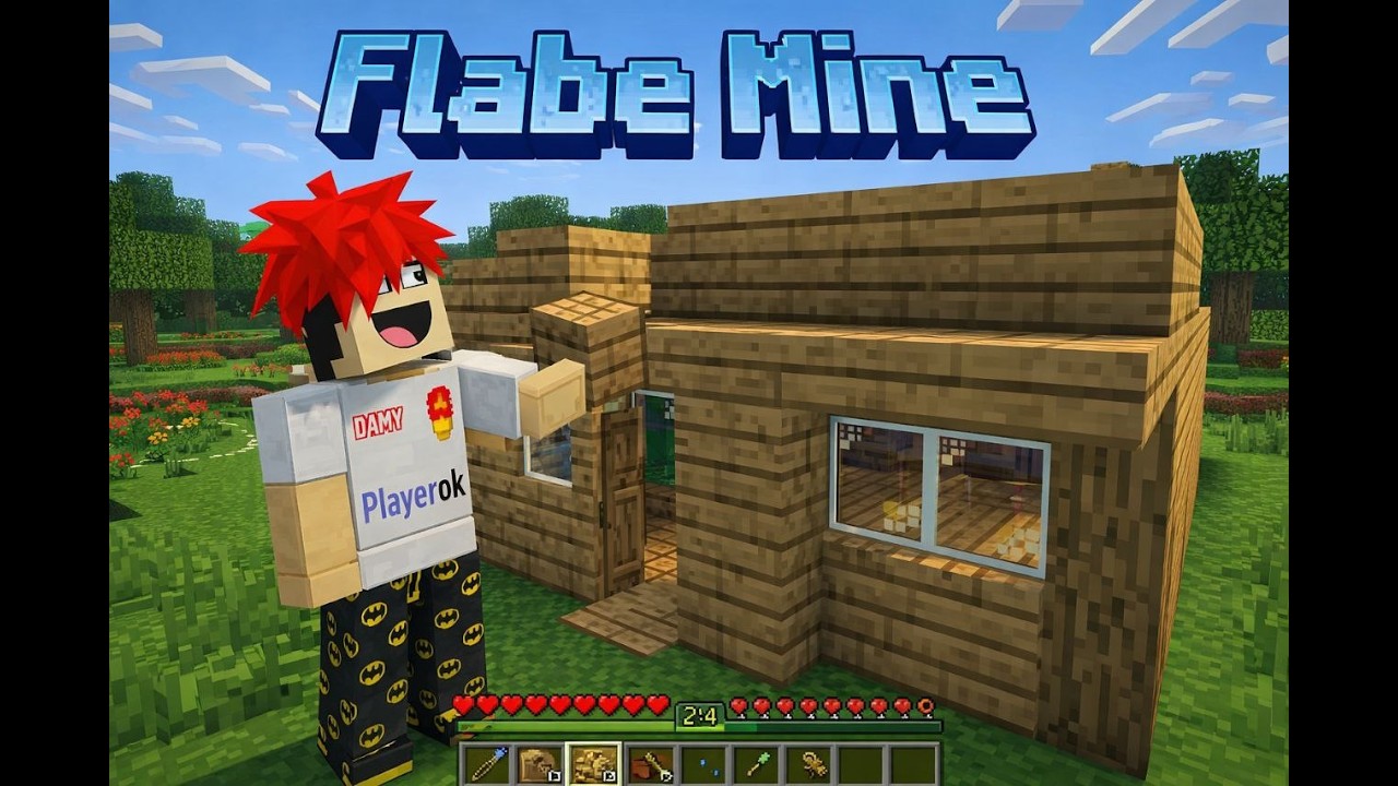 Играю в minecraft сервер Flabe Mine Часть 3