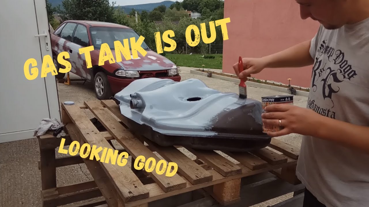 Gas tank it's off and the hood is finish. episode nr. 16 - opel astra f revival