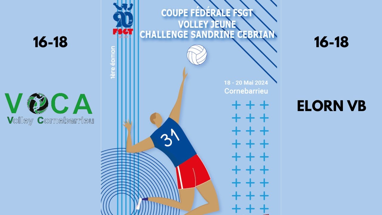 Quart de finale Coupe de France Volley FSGT Voca vs ELORN VB