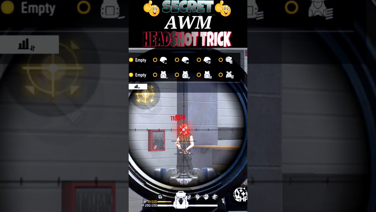 Secret AWM Headshot Trick & Setting 100% Working 😱 | Free Fire