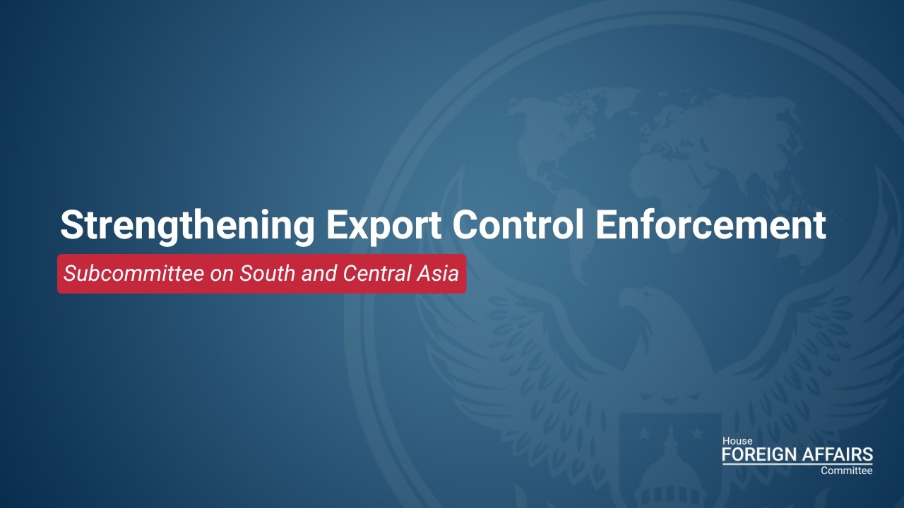 Strengthening Export Control Enforcement