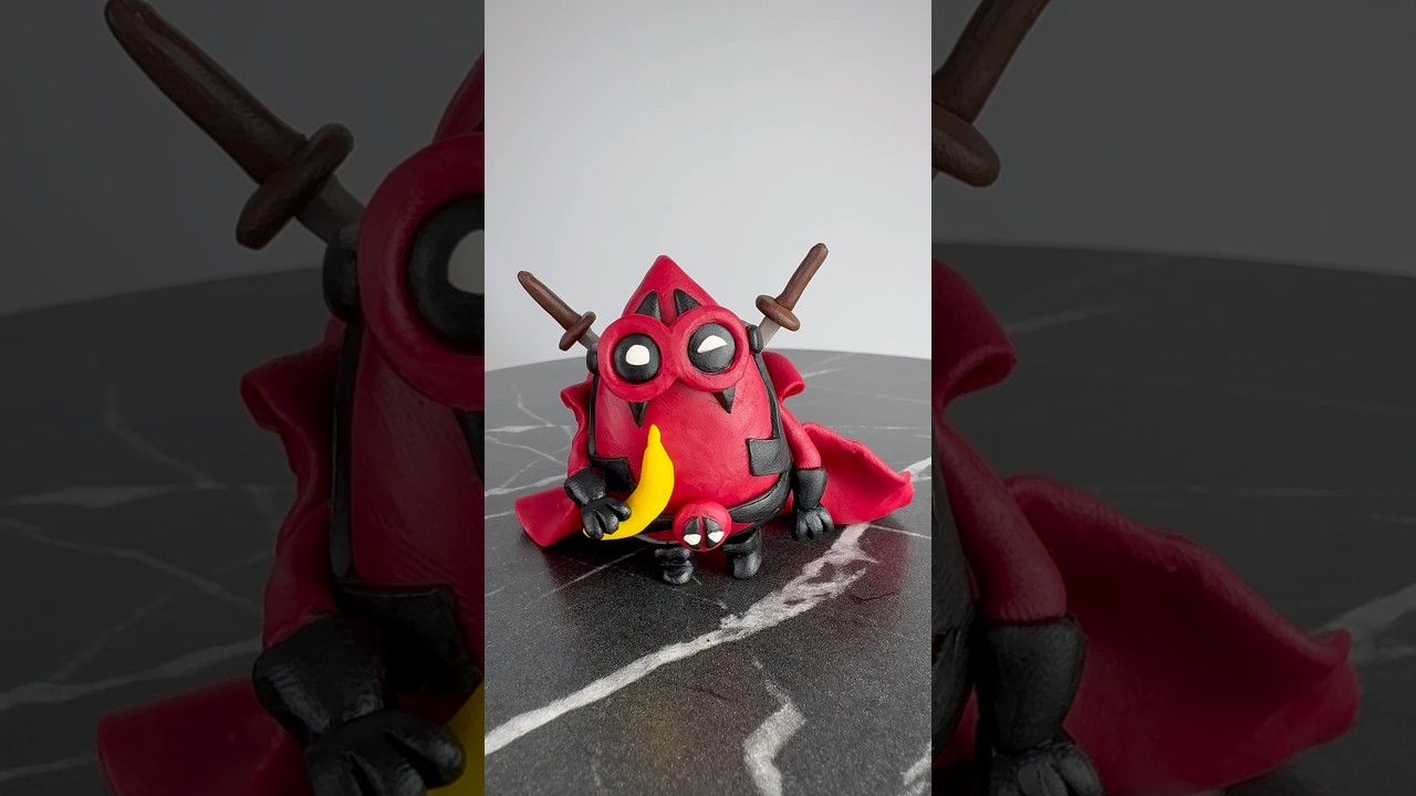 Woow 🤯I made Deadpool but hi is Mega Minion#plasticinerelax #deadpool #minions #america