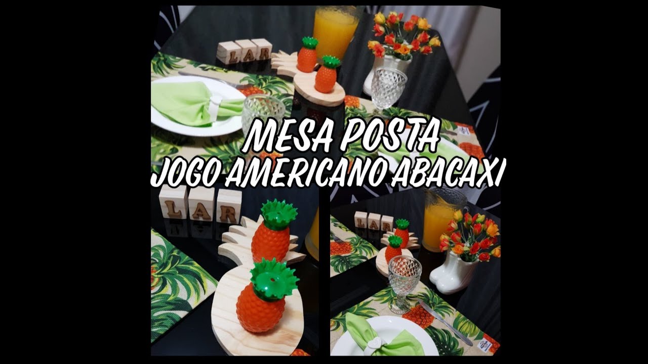 MESA POSTA JANTAR  -  JOGO AMERICANO ABACAXI DO @PARASUAMESAPOSTA