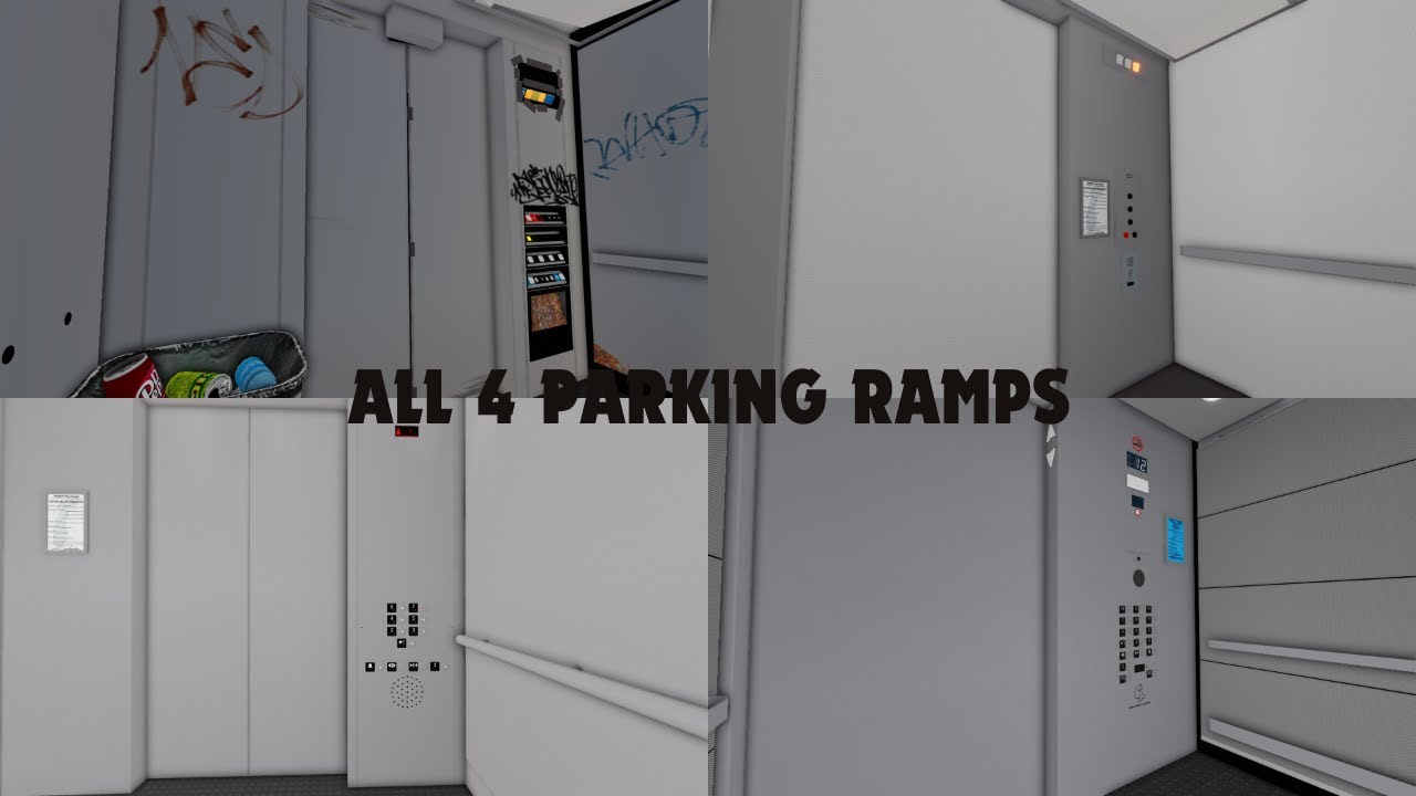 ALL 4 PARKING GARAGE ELEVATORS!!