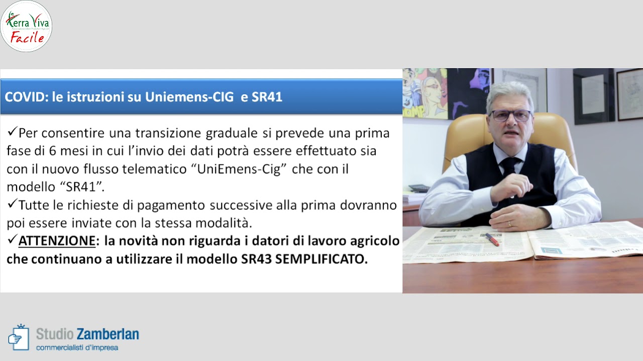 COVID: le istruzioni su Uniemens-CIG  e SR41