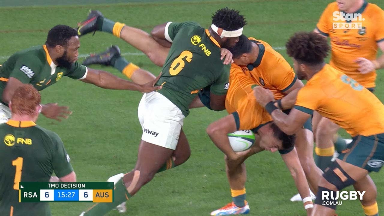 Springbok captain Kolisi tip tackle sparks scuffle