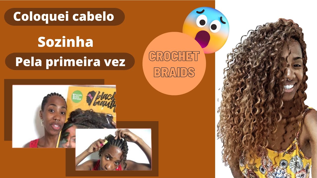 COLOCANDO CABELO PELA PRIMEIRA VEZ| CROCHET BRAIDS #cabeloorganico #crochetbraids
