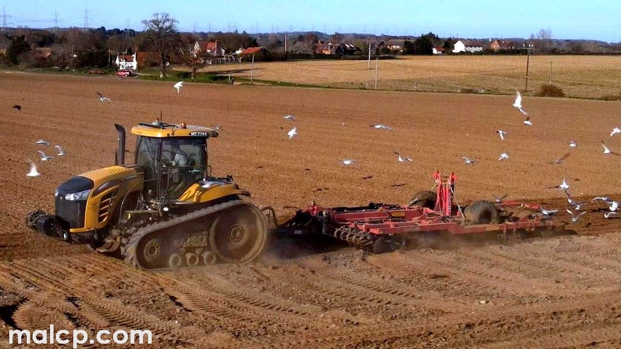 Challenger MT 775 E pulling a Keeble Brothers Progressive cultivator in Blaxhall, Suffolk.